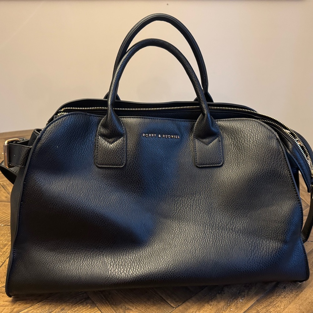Black Leather Bobby & Stone Handbag